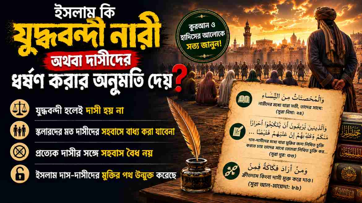 ইসলাম কি যুদ্ধবন্দী নারী কিংবা দাসীদের ধর্ষণ করার অনুমতি দেয়? 